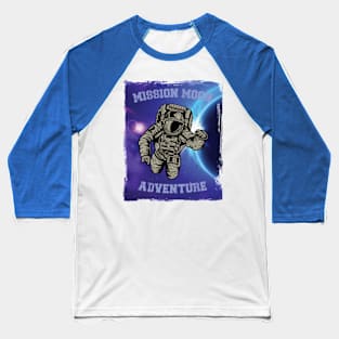 Mission Moon Adventure Astronaut Baseball T-Shirt